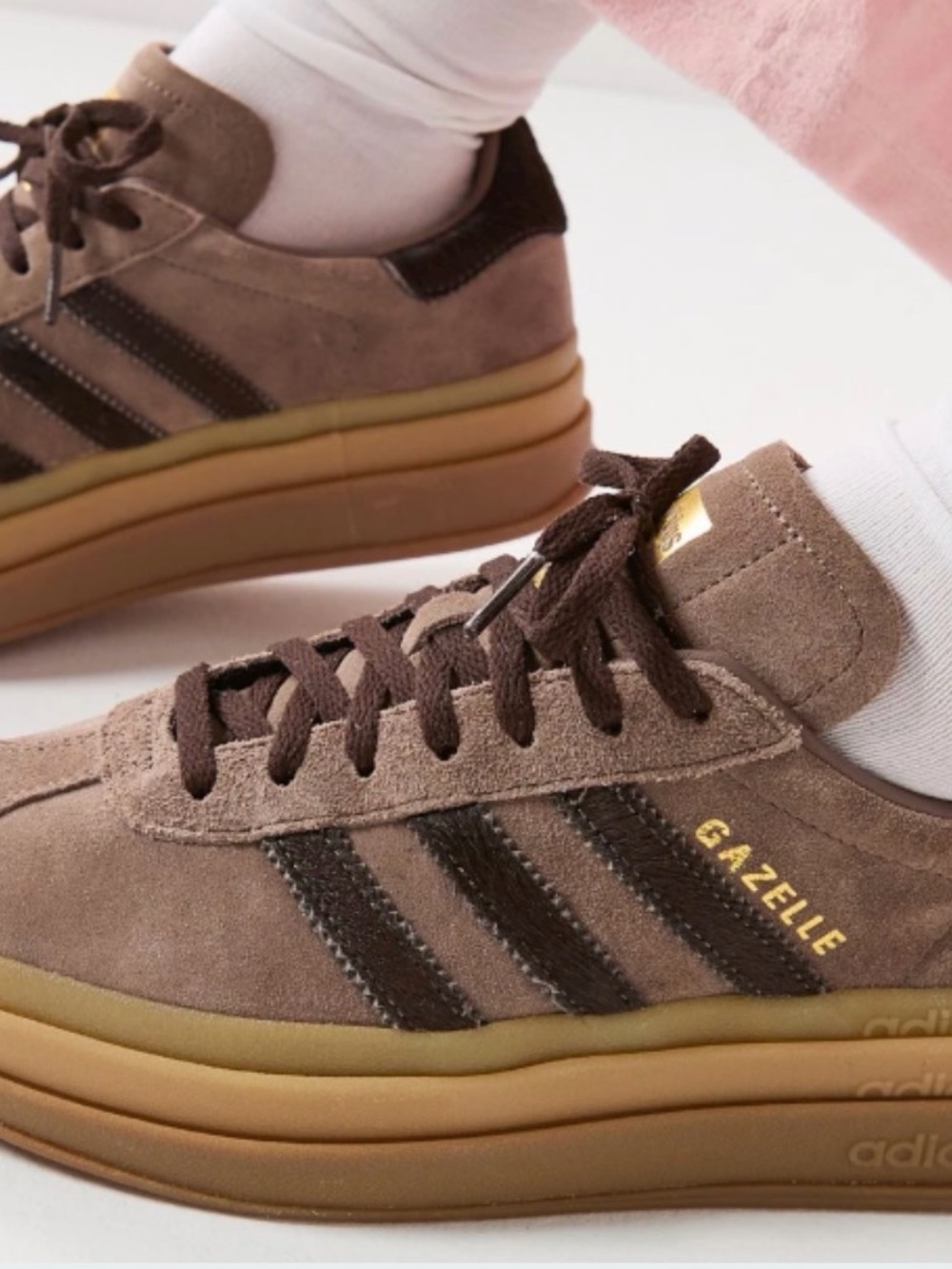 adidas Gazelle Suede Sneakers in Brown and Dark Brown